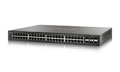 SG500X-48P-K9-NA | Cisco SG500X-48P Stackable Managed Switch, 48 Gigabit and 4 10Gig Ethernet SFP+ Ports, 375 PoE | Refurbished