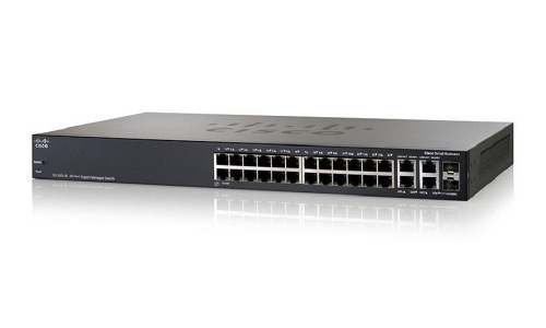 SRW2024-K9-NA | Cisco Small Business SG300-28 Managed Switch, 26 Gigabit/2 Combo Mini GBIC Ports | Refurbished