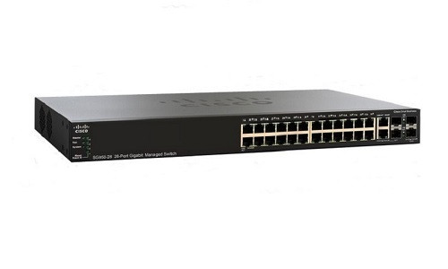 SG350-28-K9-NA | Cisco Small Business SG350-28 Managed Switch, 24 Gigabit with 2 Gigabit SFP Combo & 2 SFP Ports | Refurbished