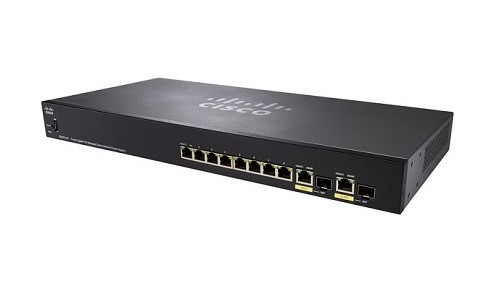 SG355-10P-K9-NA | Cisco Small Business SG355-10P Managed Switch, 8 Gigabit Ehternet and 2 Gigabit SFP Combo Ports, 62w PoE | Refurbished