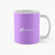 Periwinkle ceramic BigCommerce logo mug.