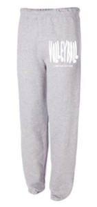 Volleyball Wavy Elastic Bottom Sweatpants Ash