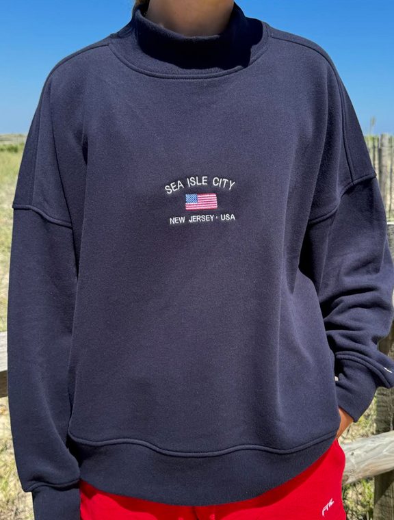 SIC USA Mock Neck - Navy