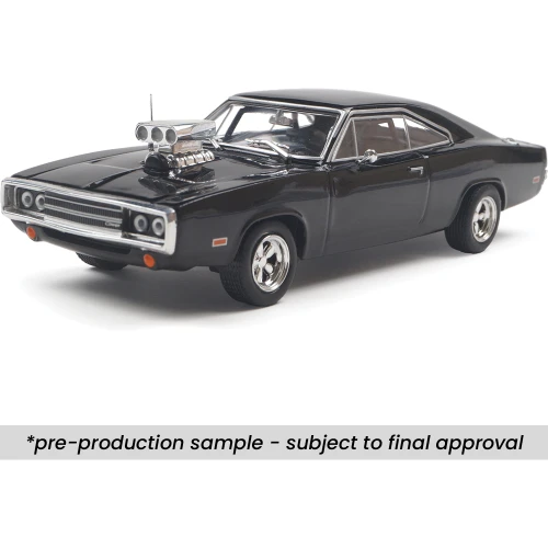1:43 Scale - 1970 Dodge Charger w/ Blown Engine - Black Main Image