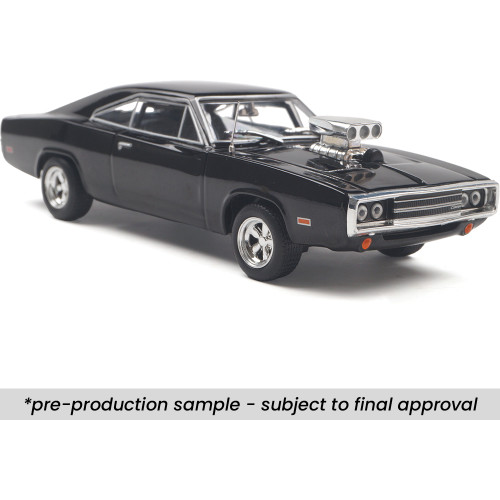1:43 Scale - 1970 Dodge Charger w/ Blown Engine - Black