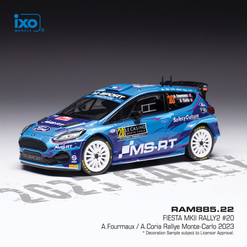 1:43 Scale - FORD FIESTA MkII Rally2 #20 A.Fourmaux - A.Coria Rallye Monte-Carlo 2023 Main Image