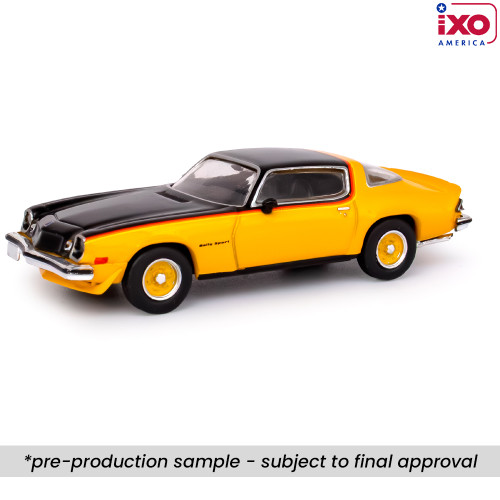 1:64 Scale 1976 Chevrolet Camaro Rally Sport - Bright Yellow and Black Main Image