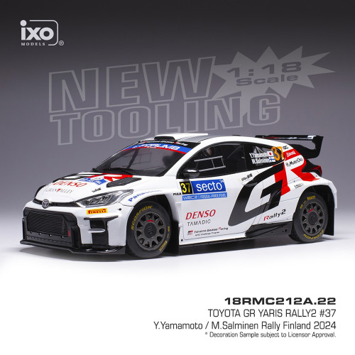 ixo 1/18 GRヤリス 2024 ラリーフィンランド #69 1:18 Scale - TOYOTA GR YARIS Rally2 #1 C.Ingram - A