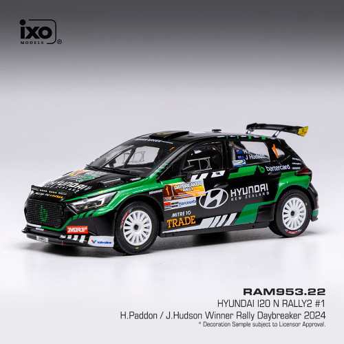 1:43 Scale - HYUNDAI i20 N Rally2 #1 H.Paddon - J.Kennard