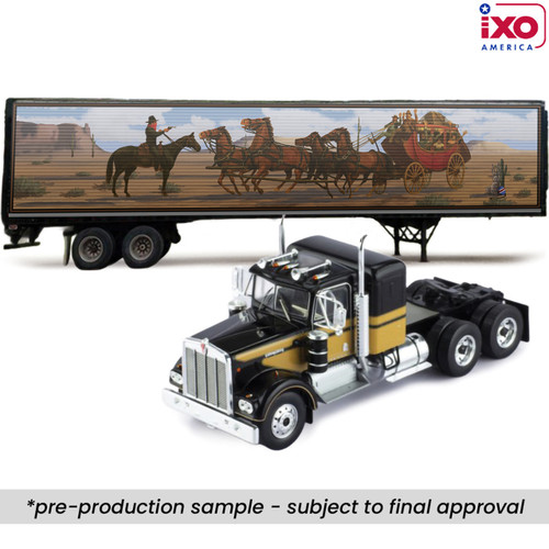 1976 Kenworth W900 - Black with Trailer Main Image