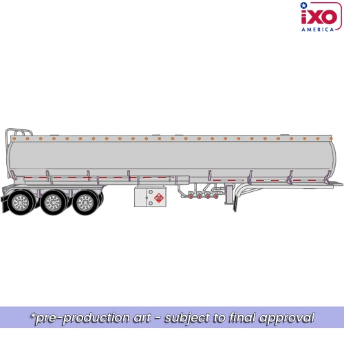 1:64 Tridem Tanker Trailer - Silver Main Image