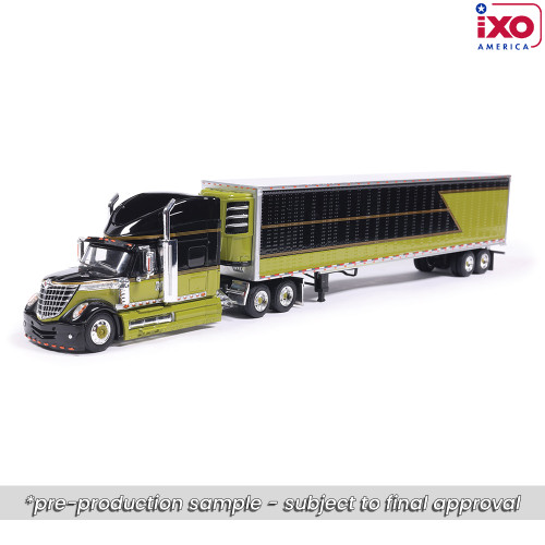 1:64 2010 International Lonestar with Reefer Trailer - Green and Black Main Image