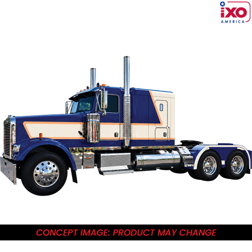 1:64 1998 Freightliner Classic - Blue, Cream, and Peach Main Image
