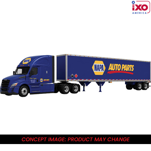 1:64 2018 Freightliner Cascadia NAPA Auto Parts with modern trailer - Blue Main Image