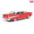 1:64 Scale 1957 Chevrolet Bel Air Sedan - Matador Red and India Ivory Alt Image 1
