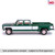1:64 Scale 1973 GMC Sierra Grande 3500 Crew Cab Dually - Glenwood Green and Frost White Alt Image 2