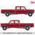 1:64 Scale 1979 Chevrolet Scottsdale K20 - Carmine Red & Dark Carmine Red Main Image