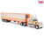 1:64 Scale 1973 Peterbilt 359 - Orange and Cream with Modern Trailer Alt Image 2