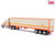 1:64 Scale 1973 Peterbilt 359 - Orange and Cream with Modern Trailer Alt Image 3