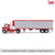 1:64 1950 Kenworth Bullnose - Red and White with vintage chrome trailer Alt Image 7