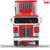 1:64 1950 Kenworth Bullnose - Red and White with vintage chrome trailer Alt Image 8