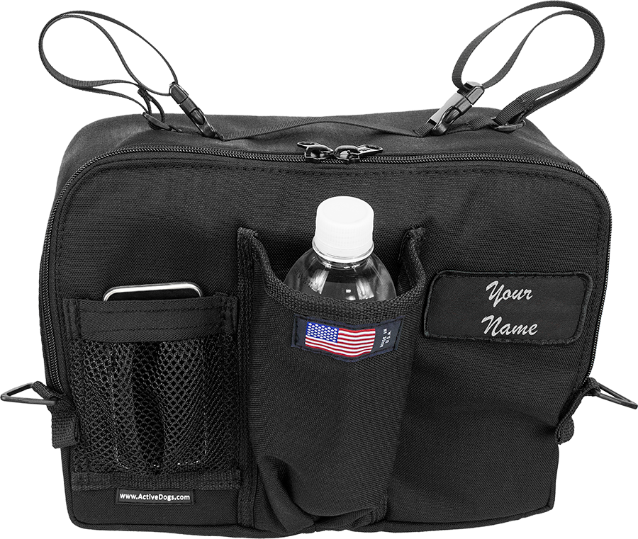 Under Seat Wheelchair Bag w/ Custom Patch, Text