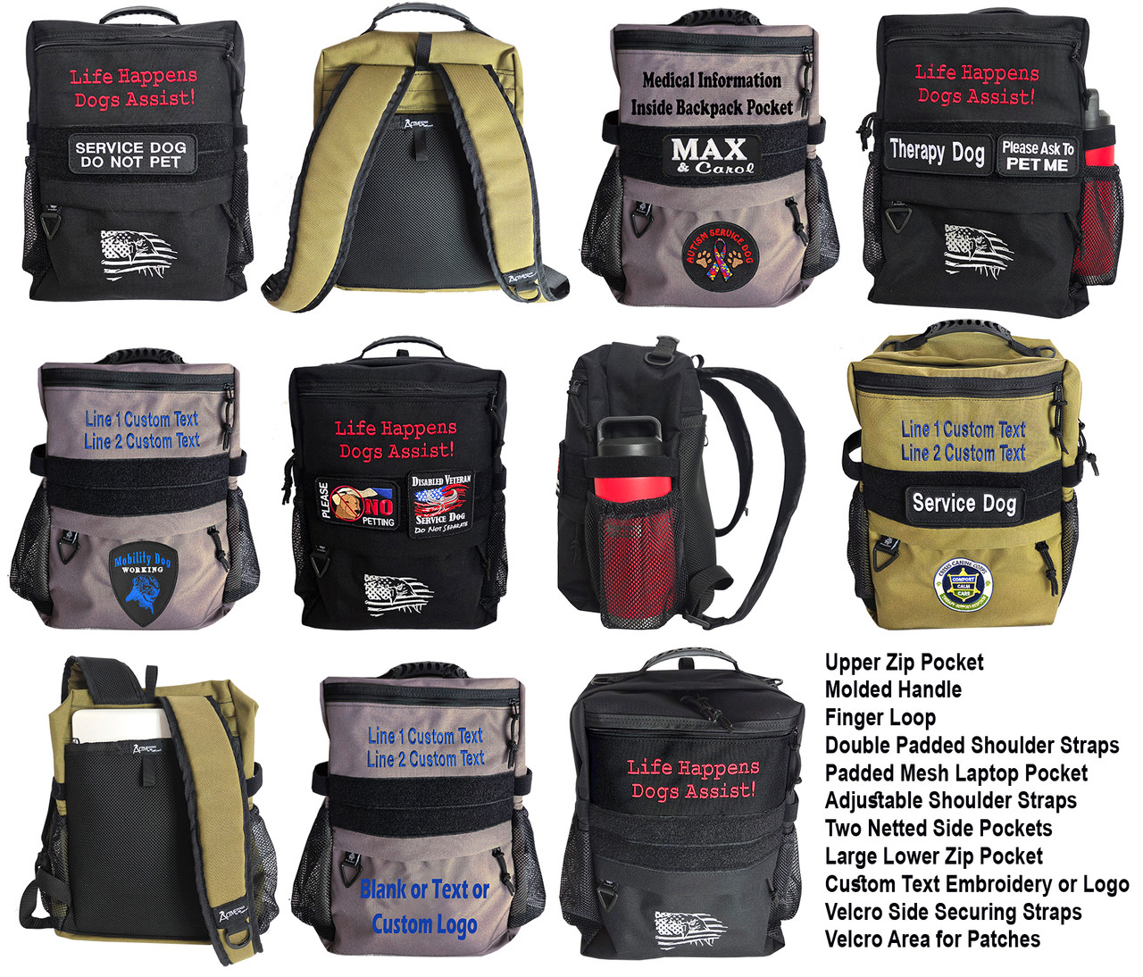 Custom Logo/Text Backpack