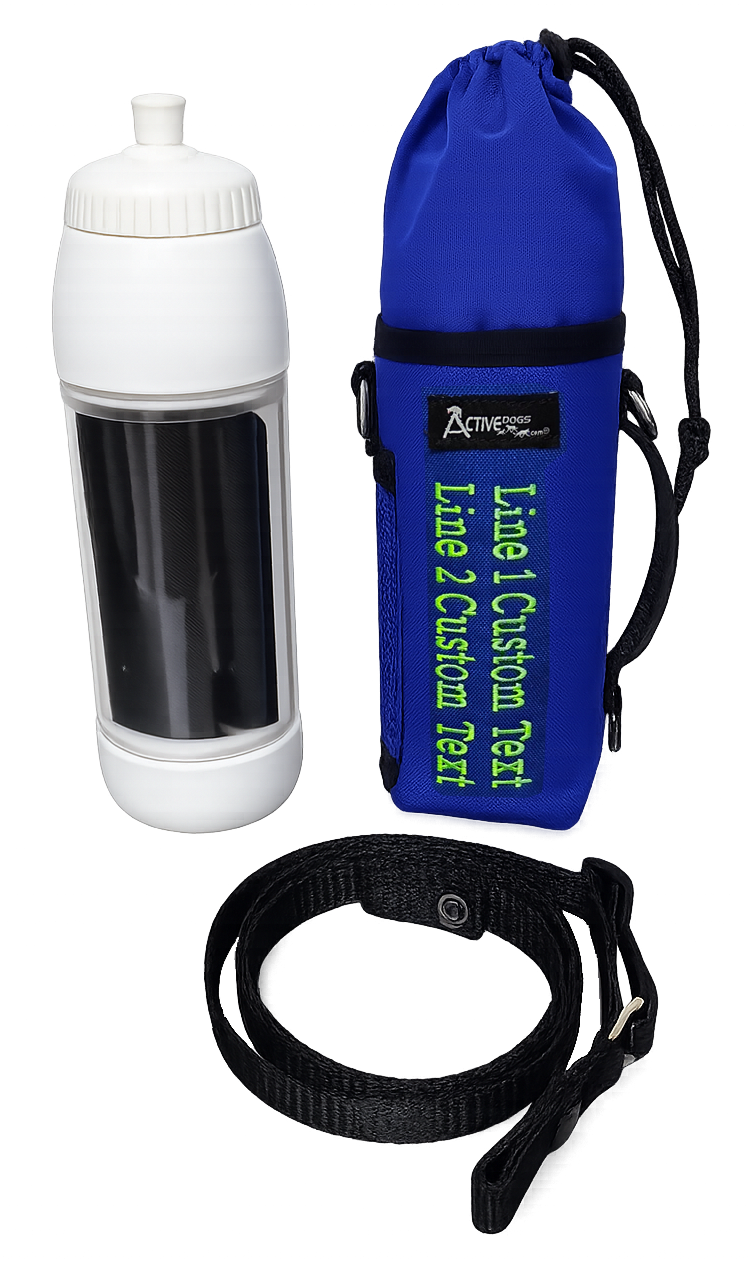 Custom Logo/Text Water Bottle Insulated Carrier w/FREE Bottle & Bowl