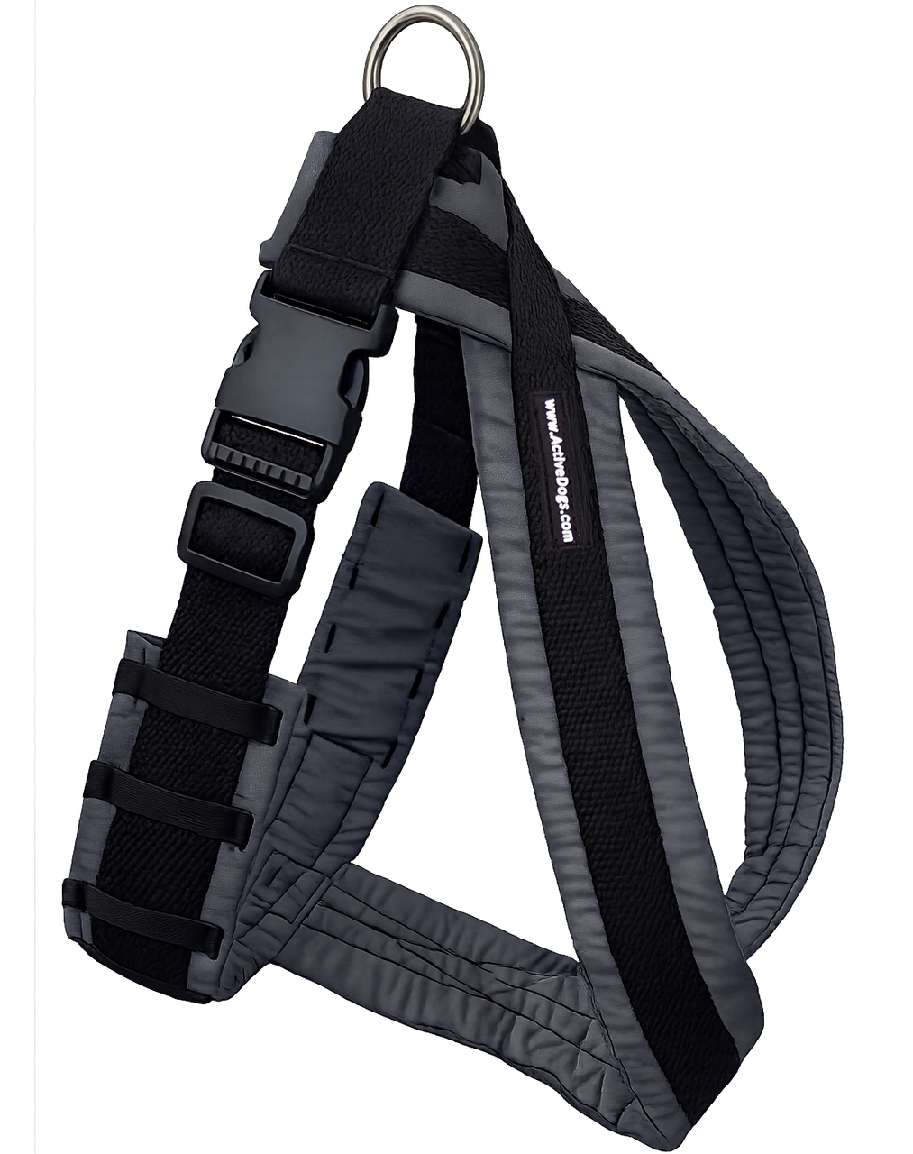 Adjustable dog harness with side-release buckles