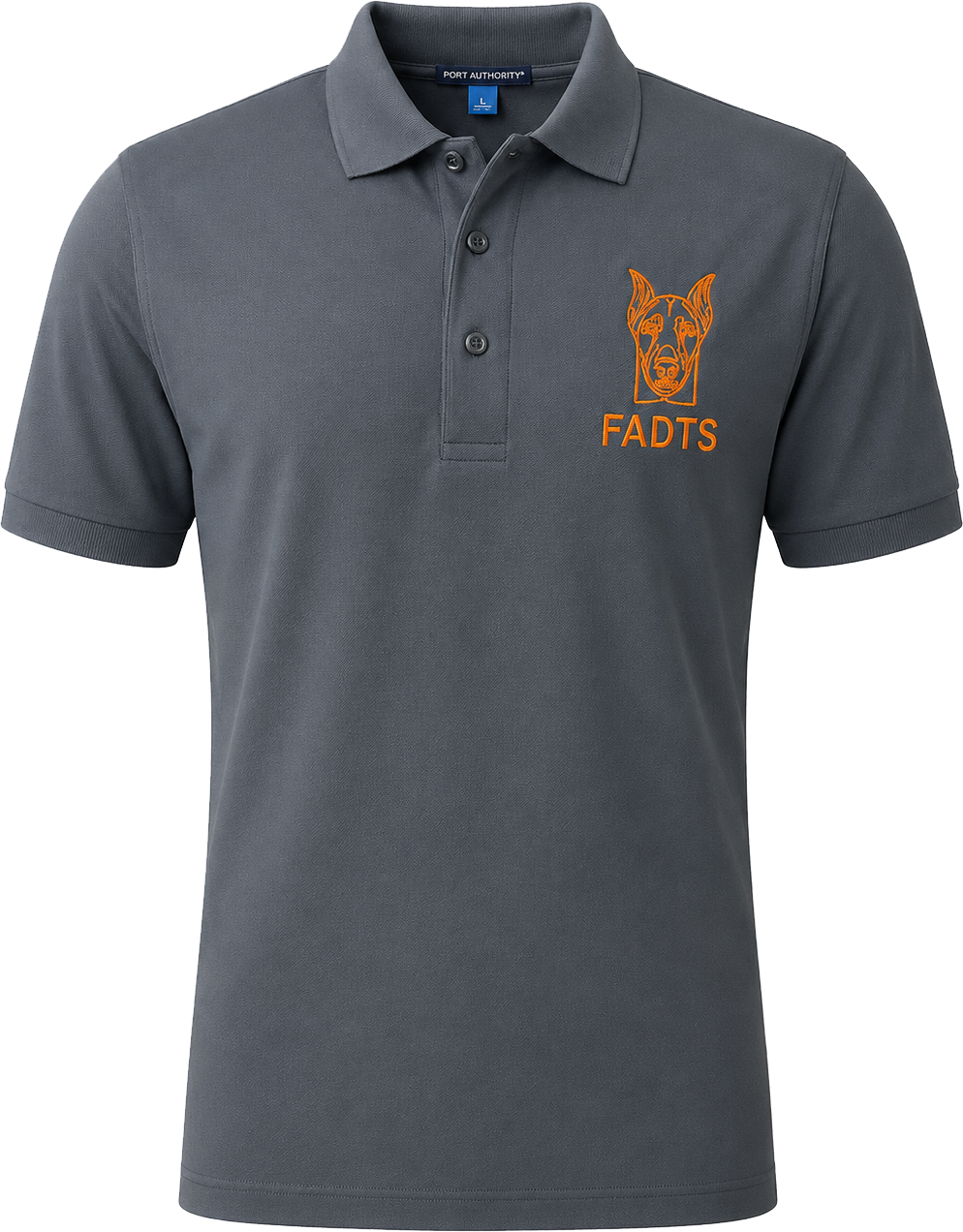 Personalized dog breed polo available in multiple colors and sizes