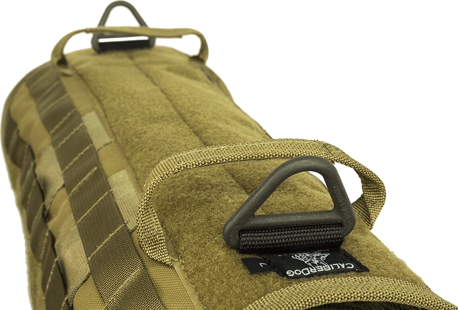 Heavy-duty working dog vest with protective buckle tabs