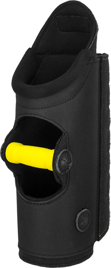 Adjustable stiffness dog bite sleeve