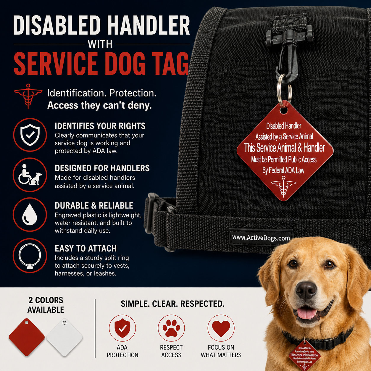 Service dog access tag