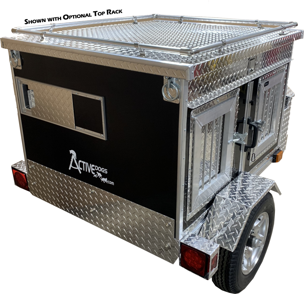 Aluminum motorcycle dog carrier trailer for large dogs