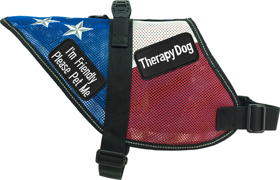 Patriotic Service Dog Mesh Vest