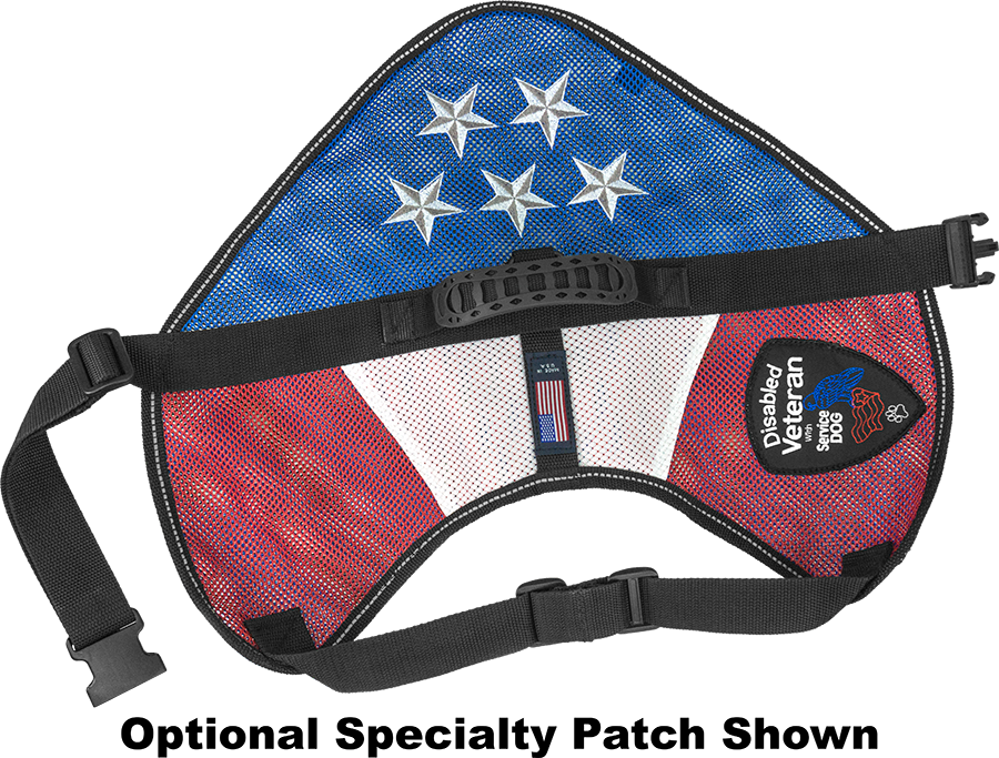 Patriotic Service Dog Mesh Vest