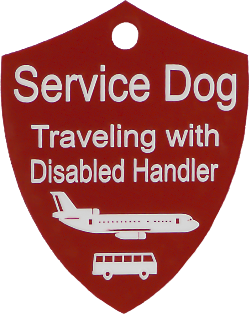 Engraved Service Dog Travel Tag