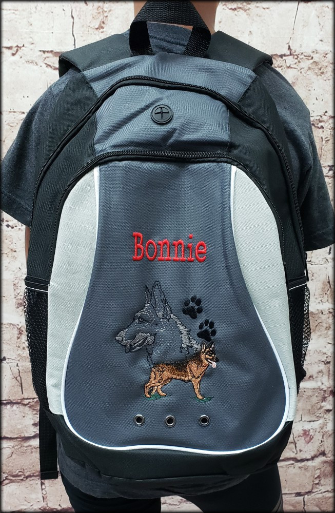 Custom Dog Breed Backpack with Padded Shoulder Straps