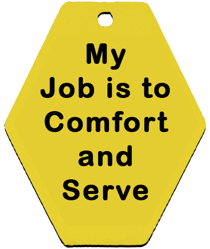 Therapy dog vest tag