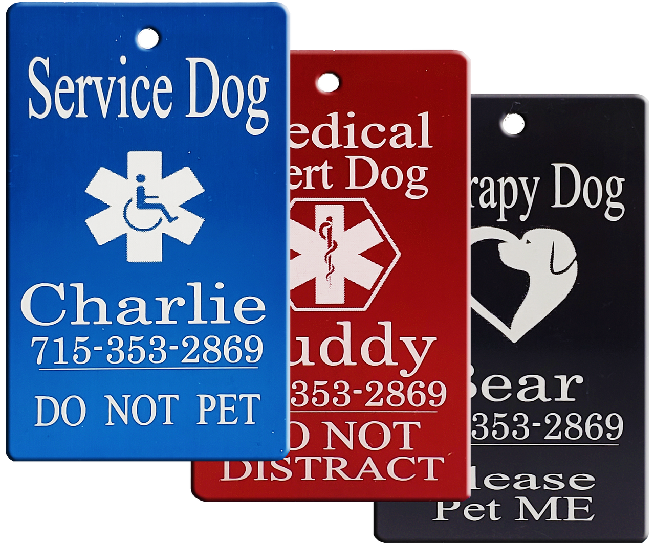 Custom engraved service dog badge