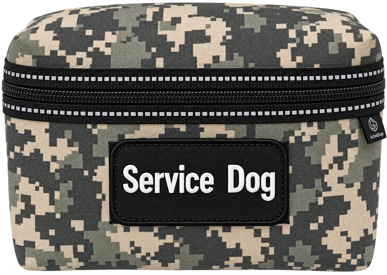 Clip-on working dog storage pouch