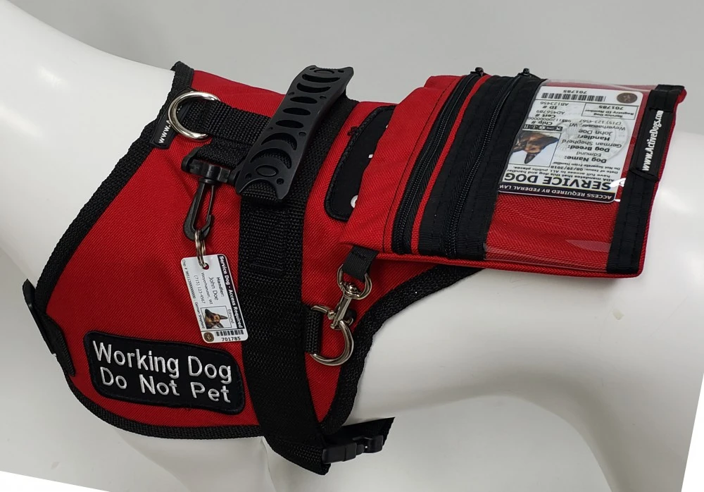 Service Dog Travel Document Pouch with Clear Display Window