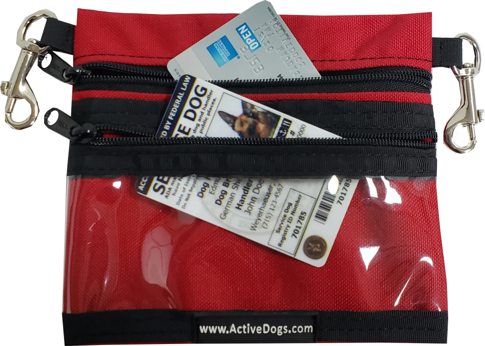 Service Dog Medical Document Holder with Storage Compartment