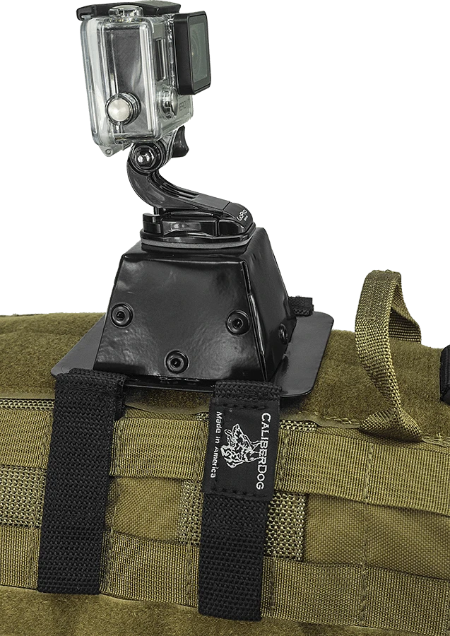 Tactical dog harness camera mounting accessory