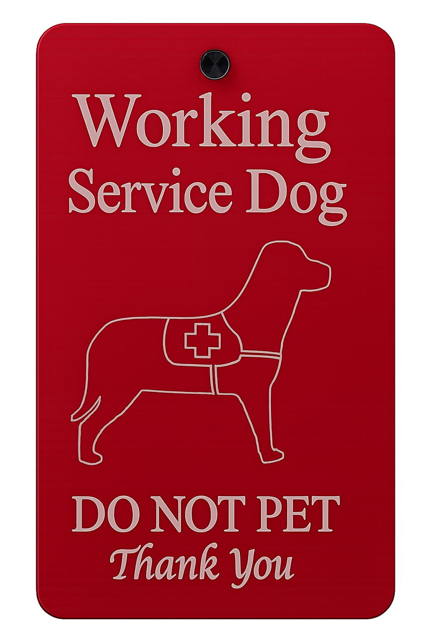 Engraved aluminum dog badge
