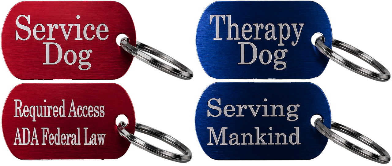 Aluminum Service Dog Therapy Dog Tag