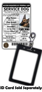 Clip-On Service Dog ID Card Holder