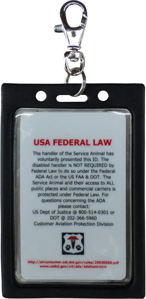 Pet ID Card Holder with Split Key Ring