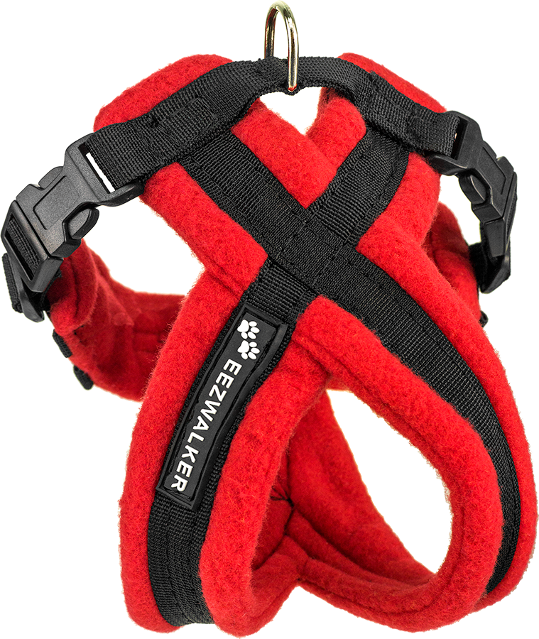 Made in USA no pull fleece dog harness available in multiple colors