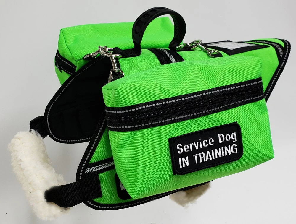 Working Dog harness vest with two removable pockets